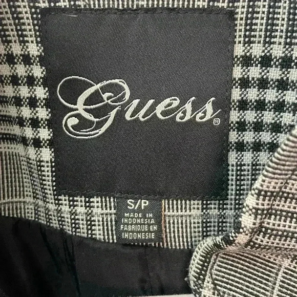 Guess 3/4 Sleeve Jacket size Small Black/White Fall/Winter - Picture 9 of 14